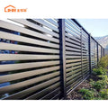JHR Garden Aluminum Balcony Privacy Fence Profile Louver Frame Horizontal Slat Privacy Aluminum Fence Panels
