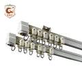 Wholesale Heavy Duty Window Bendable Ceiling Mount Aluminium Double Track Curtain Rail