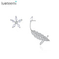 LUOTEEMI Lady Earing New Fairy Charm Fashion Trending Custom Woman Zircon Trendy Flower Ear Cuff Earring