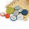 Deepeel CN442 30mm DIY Sewing Clothing Accessories Throw Pillow Sofa Linen Wrap Buckle Round Decorative Cloth Fabric Buttons