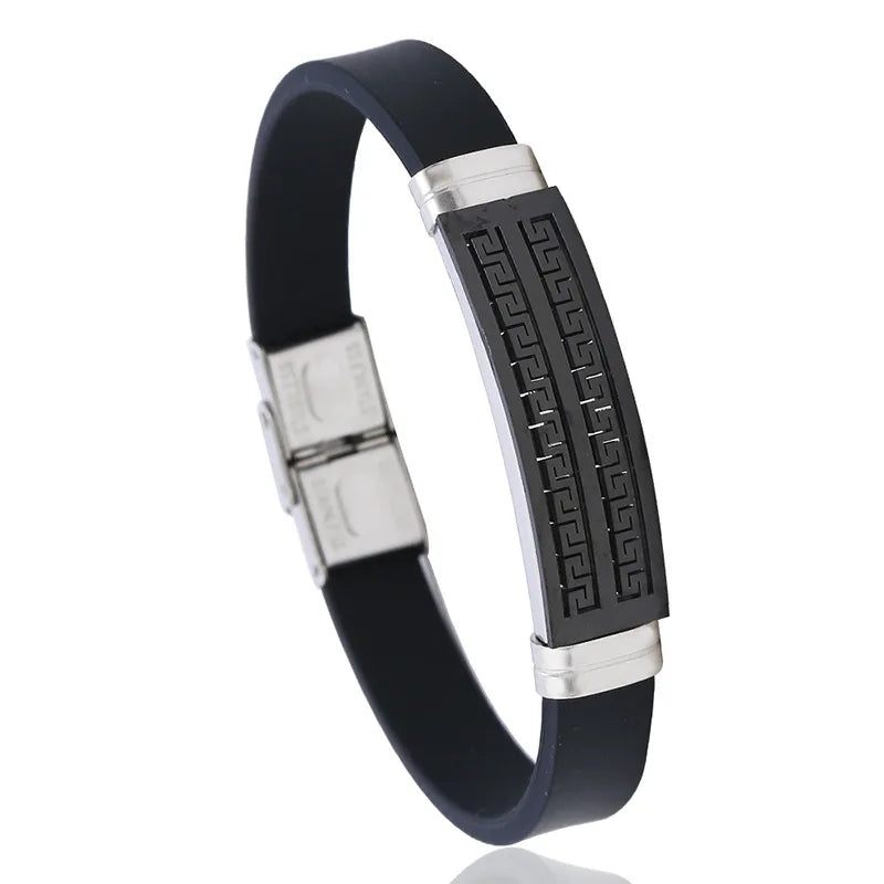 Silicone Classic Bangle & Bracelet Silver/Gold Plated Unisex Jewelry for Weddings Engagements Parties