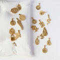 Fashion 18k Gold Personality Necklace Various Butterfly Flowers Heart New Flower Snake Charms for DIY Necklace Jewelry Making