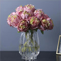 Hot Sale Silk Flowers Artificial Peony Bouquet for Wedding Holding