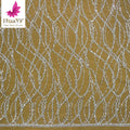 French White 3d Beaded Sequins Lace Hot Sale Wedding Bridal Lace Dress Fabric for 5 Yards HY1744-4