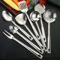 Best Stainless Steel Set Large Metal Basting Spoon Kitchen Cooking Soup Ladle Small Spatula Accessories High Colander Serving