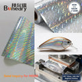 Bonedry 8CM 64CM Silver Meteor Holographic Hot Stamping Foil for Fishing Lure DIY PET Roll 120M Heat Transfer Foil