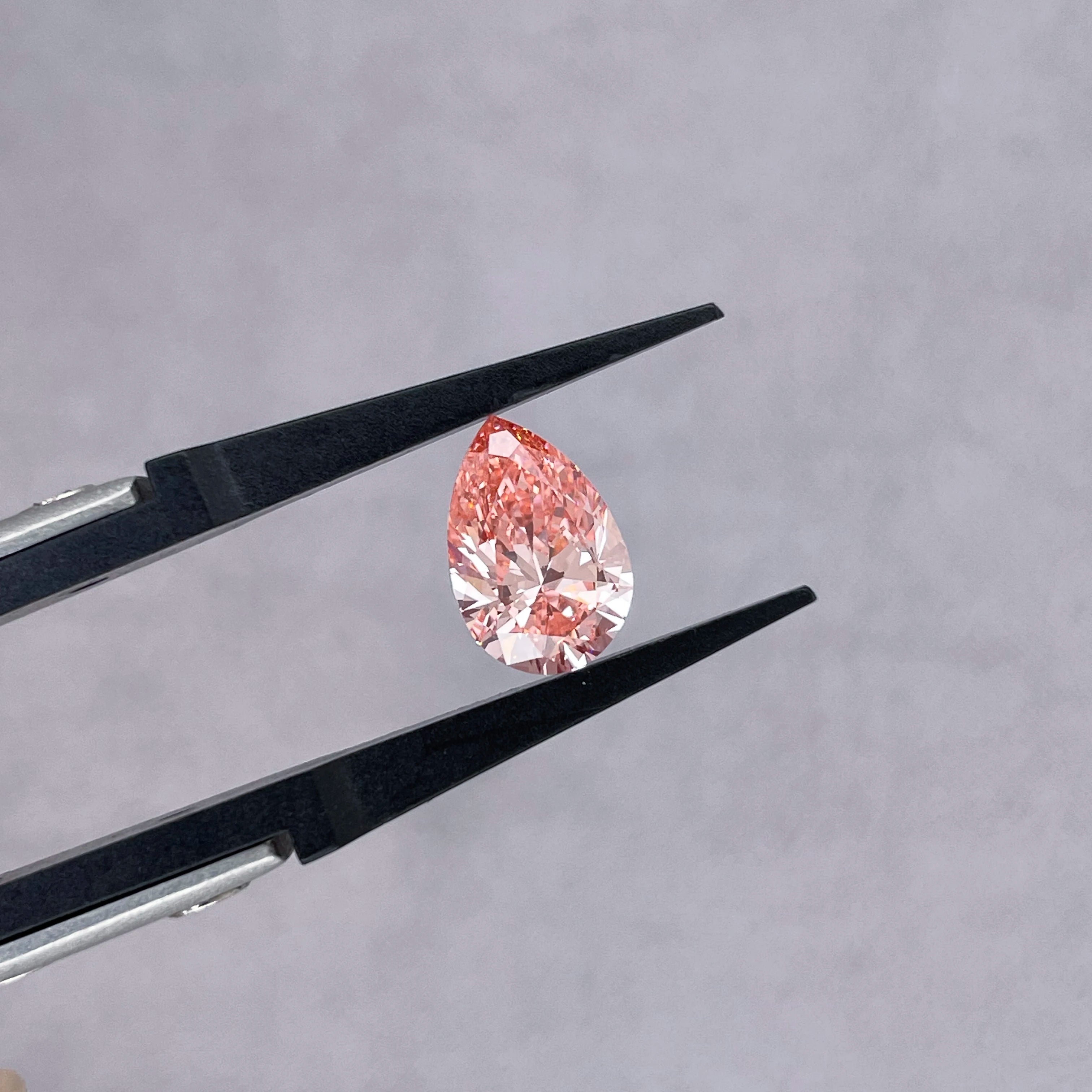 Starsgem IGI Certified 1ct 2ct Lab Grown Diamonds Pink Color Loose Pear Cut CVD Pear Shapes Wholesale