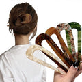 Wholesale Hot Selling Cute U-Shaped Acetate Marble Turtle Shell Color Hairpins European American Style 14.5cm Custom Logo