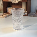 Hot Sale  300ml 400ml High White Glass New Design Style Glacier Clear Glass Cold Water  Juice Cup Mugs