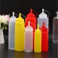 Low MOQ 8oz Food Grade Plastic Condiment Dispenser Squeeze Sauce Bottle for Ketchup BBQ Jelly Chocolate Candy Screen Printed