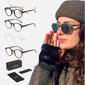 2024 Steampunk Style Computer Glasses Clip on Sunglasses Men Woman Unisex Anti Blue Light Glasses With Polarized Clips on