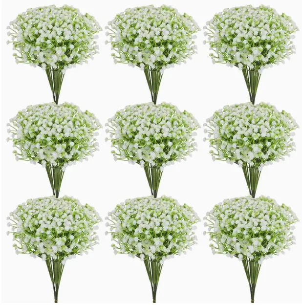 Luxurious Artificial Babys Breath Flowers 29cm White Artificial Flowers Home Decoration Wedding Garden Decor
