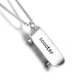 Trendy Cool Boy Scooter Slide Plate Stainless Steel Charm Sport Jewelry Skateboard Necklace
