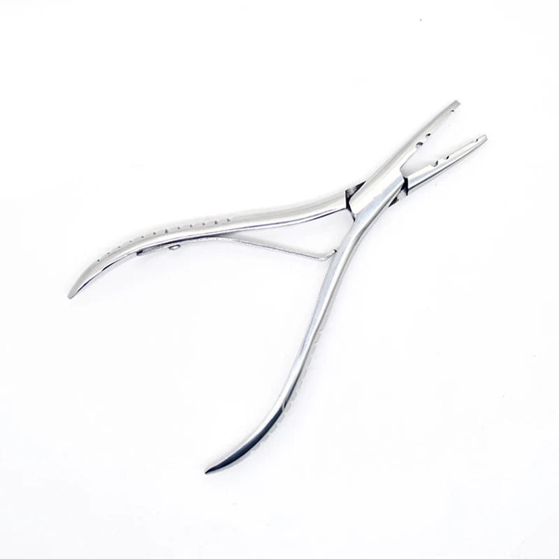 1PCS Stainless Steel Silver Hair Extension Pliers With 3 Holes Multi Functional Hair Extension Tool for Hair Remove