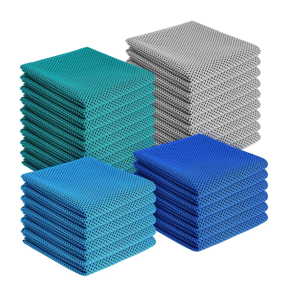 Wholesale Summer Gym Sports Quick Dry Towel Custom Reactive Printed Instant Cold Ice Cooling Knitted Technique