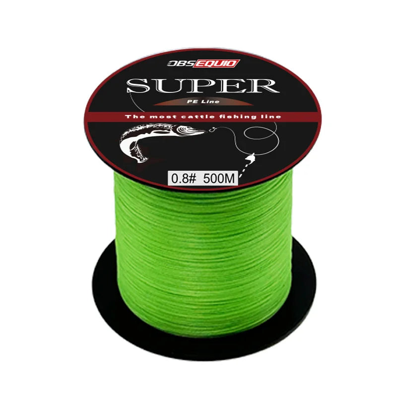 Custom 500m 8 Strand Braided PE Fishing Line-Ultra-Density Water Resistant Floating for River & Stream Fishing