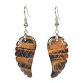 HZ 2025 New designs vintage tiger eye angel wing earring gold drop earrings for women