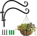 16-Inch Premium Solid Iron Contemporary Black Art Wall Hangers for Birdhouses Plant Hooks Durable Hanging Accessories