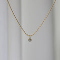 Women's Fashion Aventurine Pendant Necklace Dark Green Gem Bead Chain with Gold Plating Stylish Trendy Stainless Steel for Gift