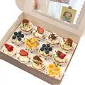 Multiple Sizes Disposable Custom Printed Cup Cake Packaging Boxes Bakery Bread Cake Takeout Paper Boxes with Transparent windows