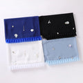 2024 New Design Pearl Shell Decorate Muslim Scarves Ladies Lace Edge Plain Chiffon Hijab Scarf for Women