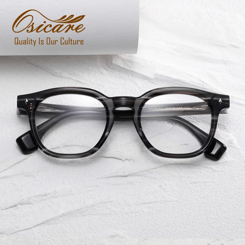 Designer Custom Logo Lens Culos Acetato Mazzucchelli Oculos De Acetate Eye Glasses German Jmm Spectacles Optical Frames for Men