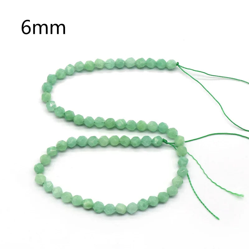 DIY Hot selling Semi-precious stones Beads green jade section beads chakra stones