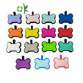 OKSILICONE Pet Tags Bone Shape Dog Pet Name ID Tags Printing Laser Dog Name Identify for Anti-lose Silicone Solid