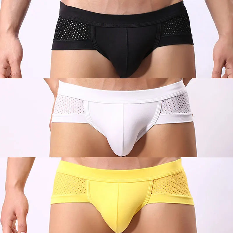 2024 Custom DesignMen Ice Silk Cooling Mesh Boxer Shorts Underwear Large Size Panties Men Breathable Boxers