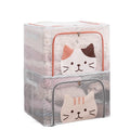 Factory Supply Foldable Cartoon Pattern Square Shape Portable Storage Box Organizer for Wardrobe Home Use