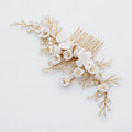 European and American Ceramic Crystal Hair Comb Wedding Party Bridal Headdress