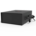 Black Magnetic Art Paper Rigid Gift Box with Recyclable Matt Lamination for Stylish Packaging of Socks and Fur Storage