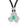 YBO 8MM High Carbon Diamond Rope Necklaces 925 Solid Silver Big Pave Flower Pendants Trendy Brooch Two Party Uses Zircon Main