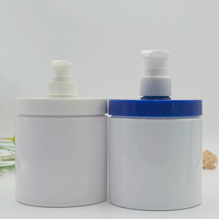 In Stock Wide Mouth Big Size 500ml 700ml Shampoo Round Bottle Plastic Pet Lotion Pump Jar Bottle for Hair Gel Cosmetic Packaging