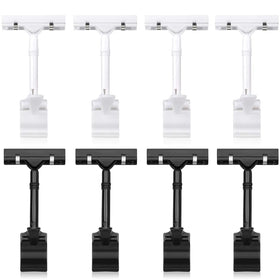 Double Sided Sign Clips Clear Retail Merchandising Signs Price Display Tags Plastic Sign Holder Rotatable Pop Promotion Stand