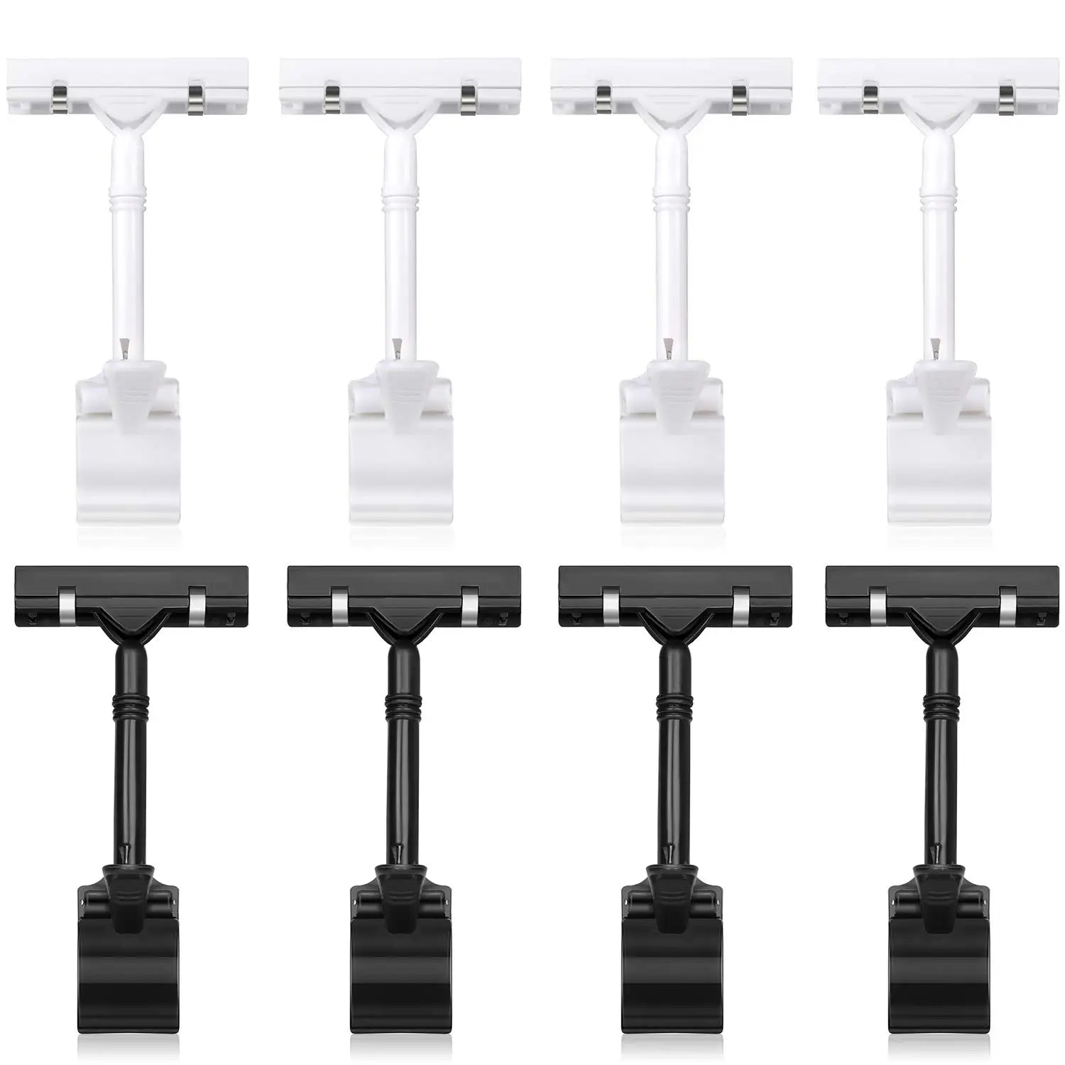 Double Sided Sign Clips Clear Retail Merchandising Signs Price Display Tags Plastic Sign Holder Rotatable Pop Promotion Stand