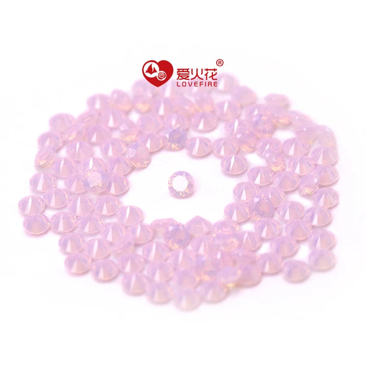 1000pcs/pack 3a Quality Round Cut Artificial Nano Crystal 283# Opal Light pink Nano