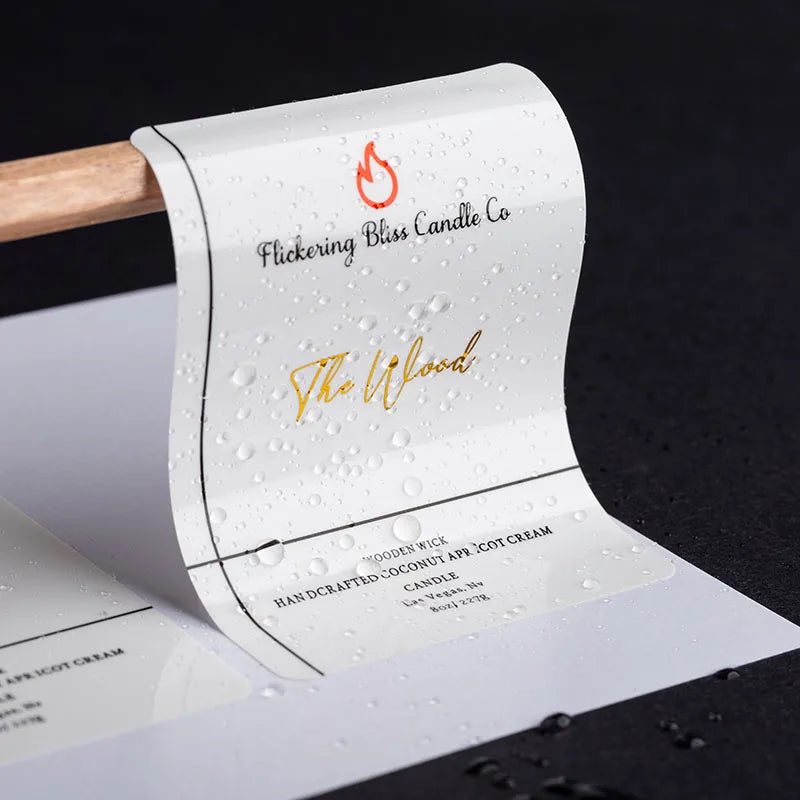 Advanced Gold Foil Perfume Label Custom logo Waterproof Sticker Cosmetic Label Packaging Custom