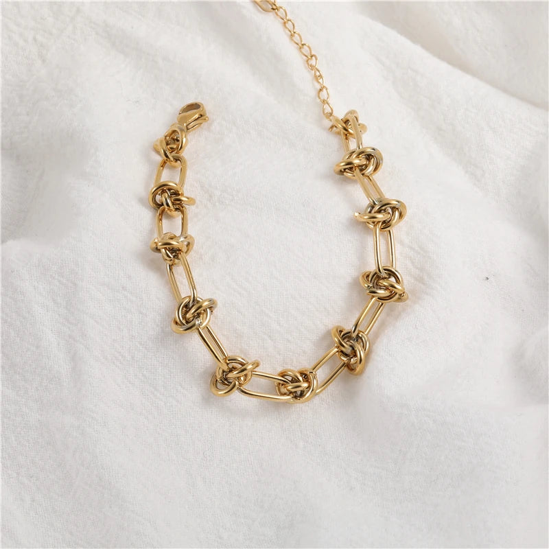 Joolim Jewelry Wholesale Knot Bracelet Stainless Steel  Bracelet for Women