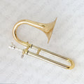 Chinese Focustyle Handmade Gold Lacquered Piccolo Trombone Bb/A Professional 99.5mm Bell Stainless Steel Piston