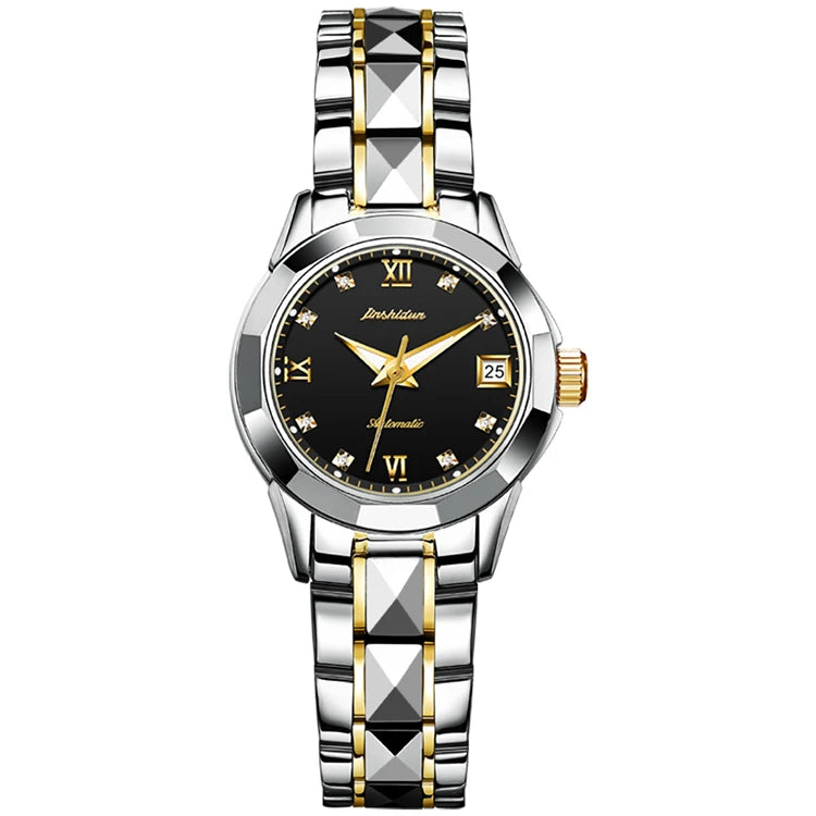 JSDUN 8813 Manufactory  Ladies Waterproof Length 18cm Imported Movement Stainless Steel Dial Diameter 27mm Mechanical Watch