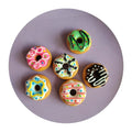 100Pcs/Lot 22MM Assorted Dessert Donut Flatback Buttons Mini Doll House Food Toys for Handcraft Accessories Scrapbooking Decor