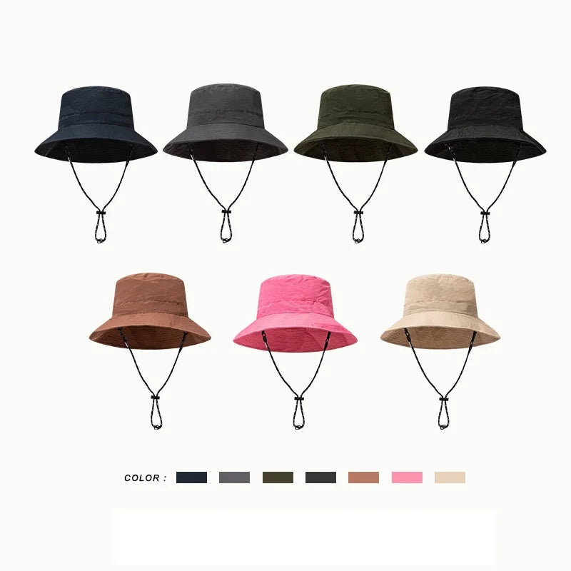 Outdoor Fisherman Boonie Bucket Hats Summer UV Protection Waterproof Thin Light Quick Drying Nylon Unisex Custom Caps Logo