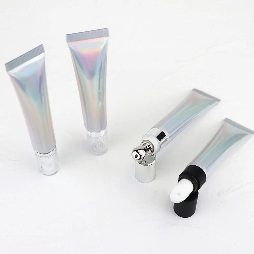 Cylinder 5ml Lipgloss Tube Empty Transparent 5ml Liquid Lipstick Container with Applicator and Wand Lip Gloss Tubes