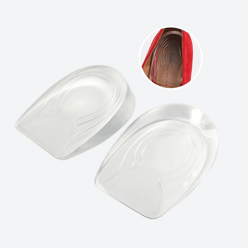 Wholesale Transparent Soft 3cm Invisible Unisex Silicone Shoe Lift Height-boosting Elevator Increase Heel Insoles