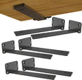 0.2-Inch Thick 9-Inch Black L-Shape Wall Bracket Hidden Steel Floating Shelf Hardware Invisible Shelf Brackets