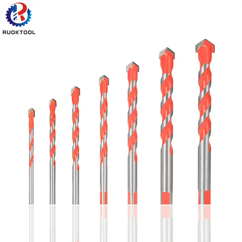 Triangular Handle Multifunction Drill Bits for Ceramic Tile Glass Brick Wall Wood Diamond Hole Saw Masonry Drill Bits Set