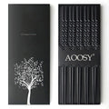 Elegant Fiber Glass Black ChopsticksChinese Eating Chop SticksPlastic Japanese Sushi Chopsticks Set