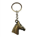 Horshi Hot Sale Horse Keychain Antique Bronze Color Horse Head Pendant Keyring DIY Metal Holder Chain Souvenirs Gift