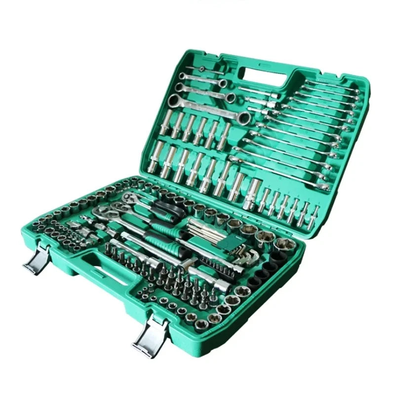 Chrome Vanadium Steel 151-Piece Auto Repair Ratchet Socket Wrench Set Customizable OEM Home Car Hardware Tool Combination Hex